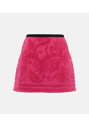 Marine Serre Jacquard cotton miniskirt