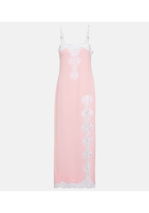 Christopher Kane Lace-trimmed maxi slip dress