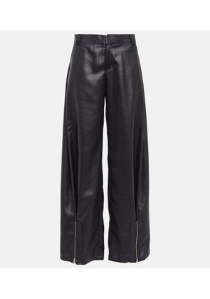 Didu Zip-detail silk wide-leg pants