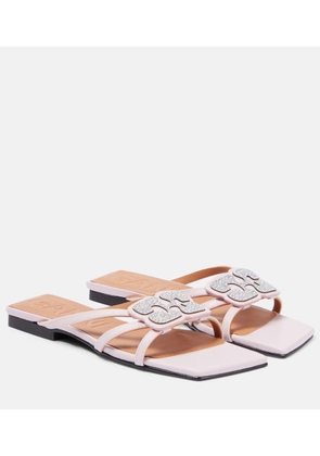 Ganni Crystal-embellished sandals
