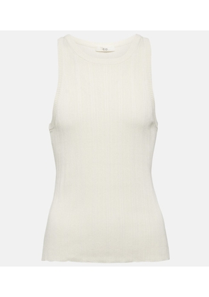 CO Ribbed silk tank top