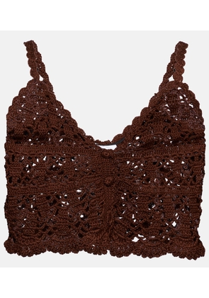 Anna Kosturova Crochet cotton cropped top
