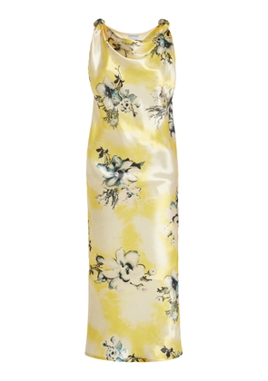 Bottega Veneta Floral Satin Dress  - Moda Operandi
