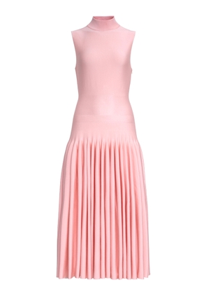ALAÏA Drop-Waist Knit Cotton Midi Dress - Moda Operandi
