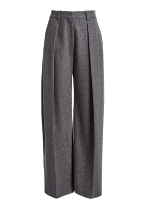 Victoria Beckham Pleated Wool-Blend Wide-Leg Pants - Moda Operandi