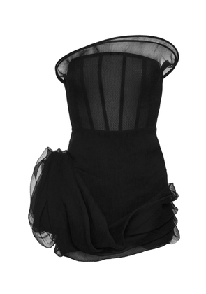 Magda Butrym Ruffled Silk Organza Corset Mini Dress - Moda Operandi