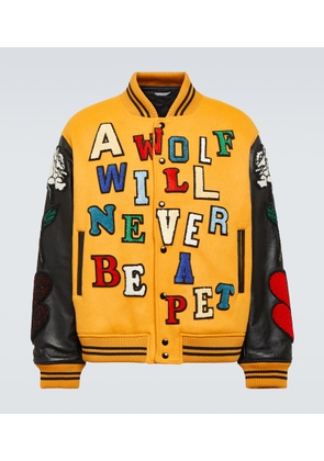 Undercover Applique wool-blend varsity jacket