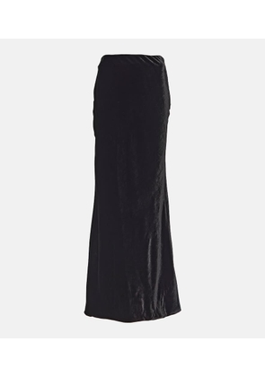 Alessandra Rich High-rise silk-blend maxi skirt