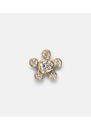Sophie Bille Brahe Petit Soleil de Fleur 18kt gold single earring with diamonds