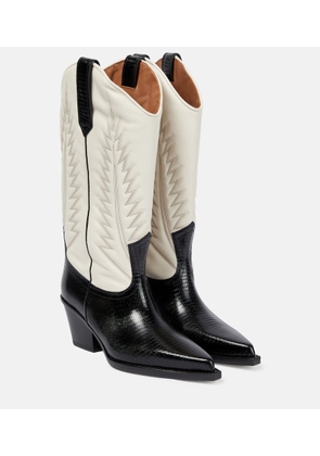 Paris Texas Leather cowboy boots