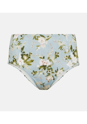 Erdem Floral high-rise bikini bottoms