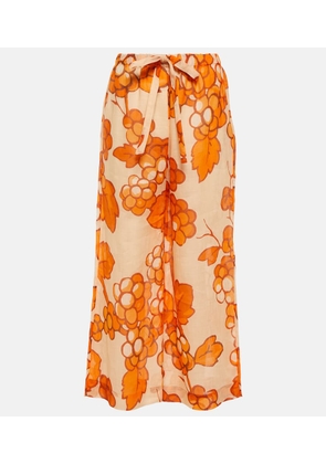 Etro Printed ramie pants