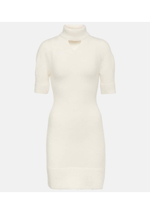 Patou Turtleneck alpaca-blend minidress