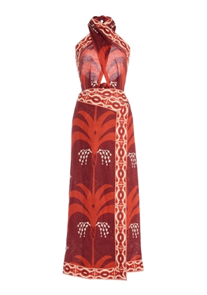 Johanna Ortiz Buen Viento Linen Maxi Dress - Moda Operandi
