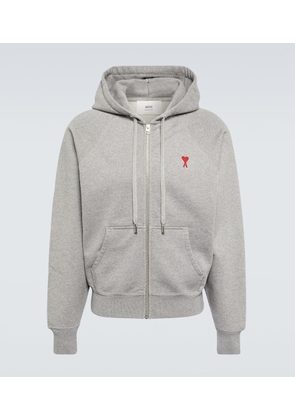 Ami Paris Ami De Cour cotton jersey zip-up hoodie
