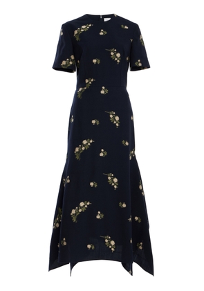 Erdem Printed Wool-Cotton Midi Dress - Moda Operandi