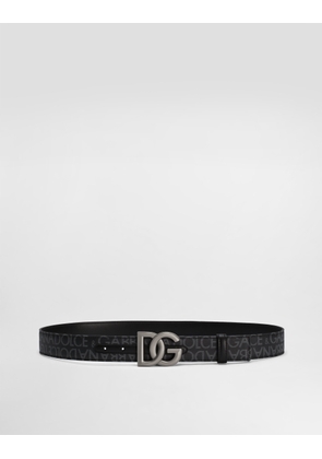 Dolce & Gabbana Dg Logo Belt - Man Belts Multi-colored Fabric 110