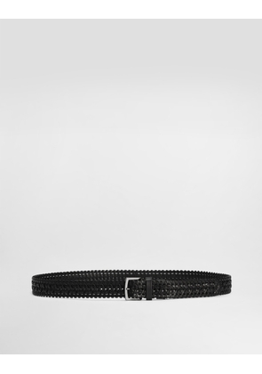 Dolce & Gabbana Woven Leather Belt - Man Belts Black 105
