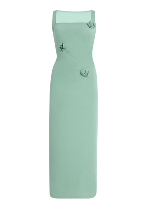 Maygel Coronel Ivy Rosette Jersey Midi Dress - Moda Operandi