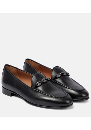 Aquazzura Tasslimo embellished leather loafers