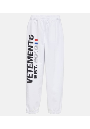 Vetements Logo cotton-blend sweatpants