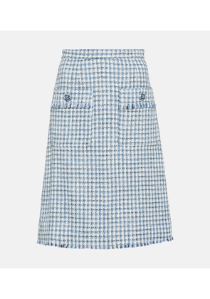 Etro Houndstooth high-rise miniskirt