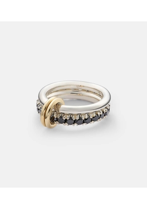 Spinelli Kilcollin Enzo sterling silver and 18kt gold ring with black diamonds