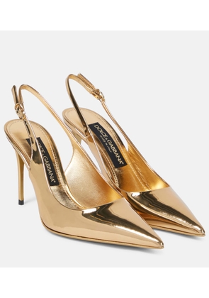 Dolce&Gabbana x Kim Lollo leather slingback pumps