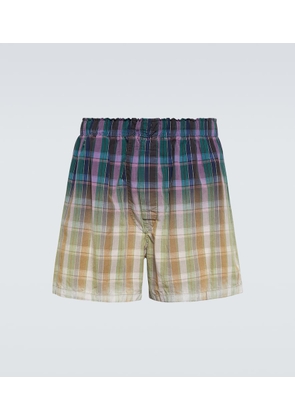 Maison Margiela Checked cotton shorts