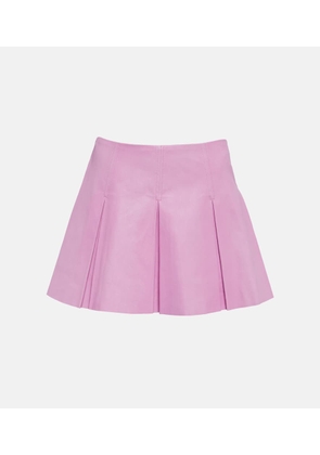 Stouls Surya pleated leather miniskirt