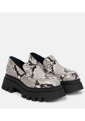 Dorothee Schumacher Printed leather platform loafers