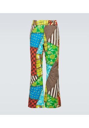 ERL Printed cotton-blend flared pants