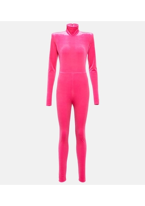 Alexandre Vauthier Turtleneck velvet jumpsuit