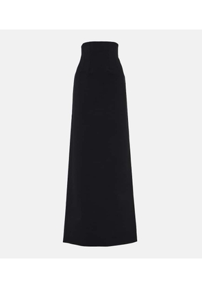 Ferragamo High-rise wool-blend maxi skirt