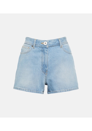 Versace Printed denim shorts