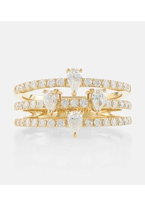 Persee Hera 18kt gold ring with diamonds