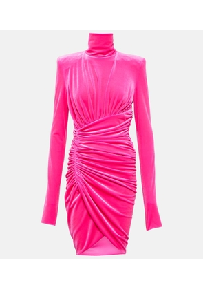 Alexandre Vauthier Ruched velvet minidress