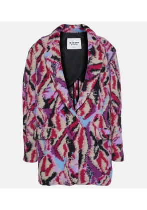 Marant Etoile Intarsia wool-blend jacket