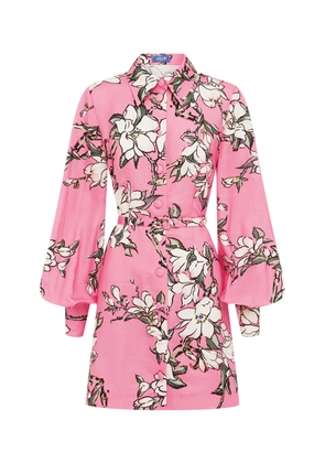 Leo Lin Luminous Linen-Blend Mini Dress - Moda Operandi