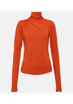 Marant Etoile Lou gathered jersey turtleneck top