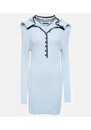 Y/Project Chain-embellished wool minidress