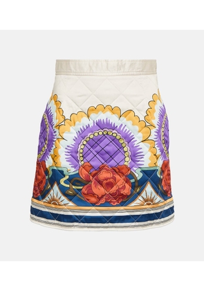 La DoubleJ Edie printed quilted twill miniskirt
