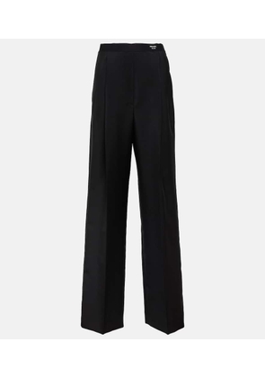 Prada Mohair and wool wide-leg pants