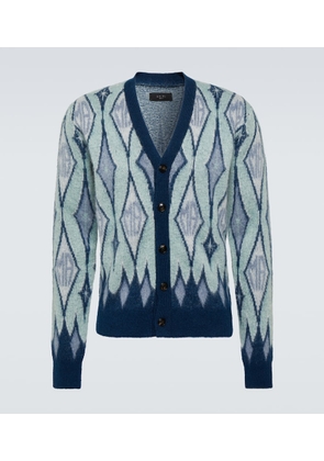 Amiri Argyle mohair-blend cardigan