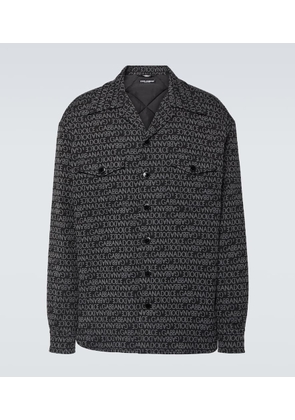 Dolce&Gabbana Logo jacquard cotton-blend overshirt