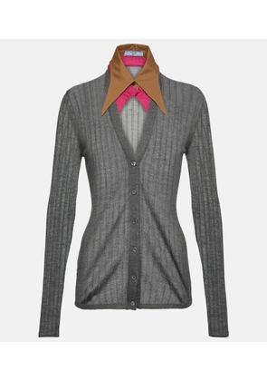 Prada Cashmere, wool, and silk cardigan