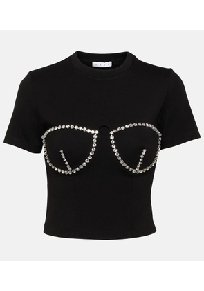 Area Embellished crop top