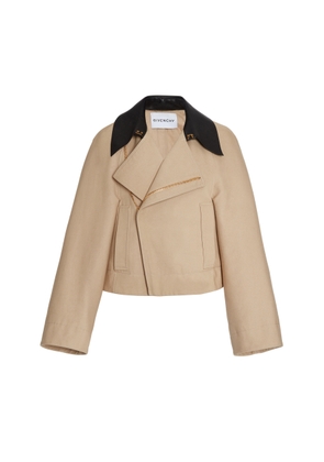 Givenchy Contrast-Trim Cotton-Blend Caban - Moda Operandi