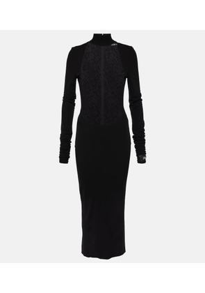 Dolce&Gabbana Chantilly lace and jersey midi dress