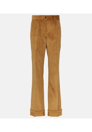 Miu Miu Low-rise cotton corduroy pants